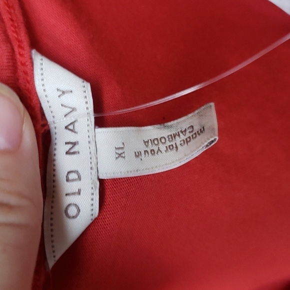 Old Navy Orange Rust braided trim tank keyhole design NWT NEW XL - Picture 4 of 5